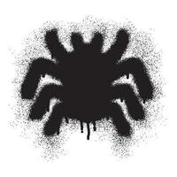 Spinne Symbol Graffiti mit schwarz sprühen Farbe vektor