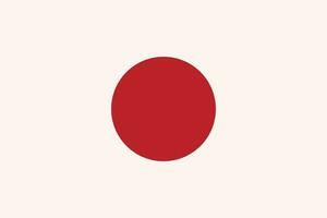 Flagge von Japan Vektor Illustration. japanisch National Flagge.
