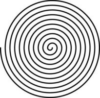 schwarz Weiß Spiral- Symbol vektor