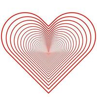 setriped hjärta ikon isolsted på vit bakgrund vektor