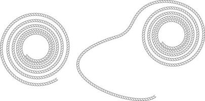 svart vit spiral rep vektor