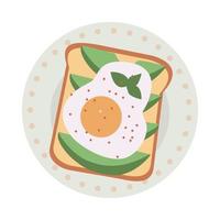läckra och färska smörgåsar med ägg och laxfisk vektor