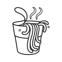 Tasse Nudeln Logo, Chinesisch Essen malen, asiatisch Essen Symbol vektor