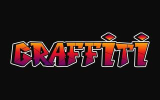 Graffiti - - Single Wort, Briefe Graffiti Stil. Vektor Hand gezeichnet Logo. komisch cool trippy Wort Graffiti, Mode, Graffiti Stil drucken T-Shirt, Poster Konzept