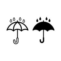 Regenschirm Symbol im modisch eben Design vektor