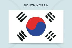 söder korea nationell flagga design mall vektor