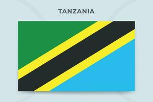 tanzania nationell flagga design mall vektor