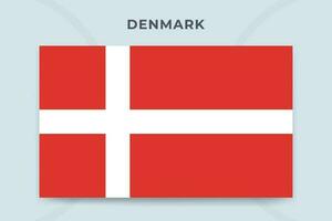 Danmark nationell flagga design mall vektor