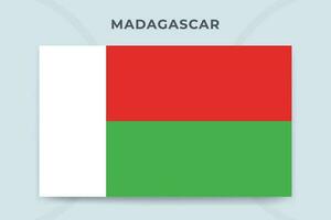 madagaskar nationell flagga design mall vektor