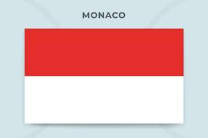 Monaco National Flagge Design Vorlage vektor