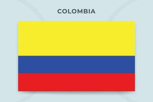 colombia nationell flagga design mall vektor