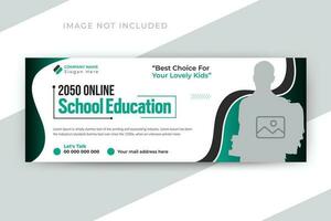 Kinder Schule Bildung Sozial Medien Post Netz Banner und Zeitleiste Startseite Vorlage Design vektor