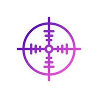 Ziel Symbol Gradient lila Rosa Farbe Militär- Symbol perfekt. vektor
