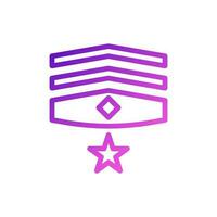 Abzeichen Symbol Gradient lila Rosa Farbe Militär- Symbol perfekt. vektor