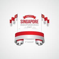 singapore självständighetsdagen banner firande vektorillustration vektor