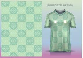 Muster Design, Illustration, Textil- Hintergrund zum Sport T-Shirt, Fußball Jersey Hemd Attrappe, Lehrmodell, Simulation zum Fußball Verein. konsistent Vorderseite Aussicht vektor