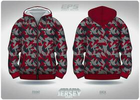 eps Jersey Sport Hemd Vektor.rötlich grau tarnen Muster Design, Illustration, Textil- Hintergrund zum Sport lange Ärmel Kapuzenpullover vektor