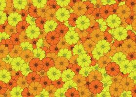 färgrik blomma design mönster för tyg vektor