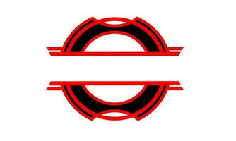 Hälfte Kreis Logo Design das Konzept von Arbeiten zusammen. Design Abzeichen Logo, Symbol, Emblem, Vektor Illustration.