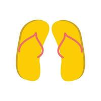 eben Farbe Flip Flops Symbol Vektor Illustration isoliert auf Weiß Hintergrund