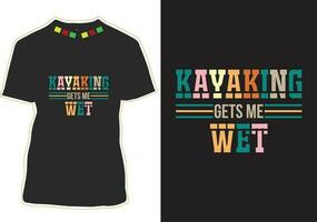 Kajakpaddling t-shirt design vektor