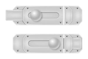 Metall verriegeln zum Schließen Türen Vektor Illustration isoliert auf Weiß Hintergrund