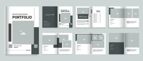 die Architektur und Innere Portfolio Design Vorlage, Fachmann Portfolio Design Vorlage vektor