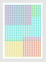 polka punkt bakgrund. vektor illustration av affisch mall. abstrakt bakgrund med små flerfärgad cirklar. runda former av trendig färger.