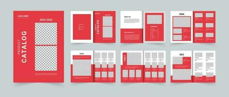 Produkt Katalog Layout oder Katalog Design Vorlage 12 Seiten Design vektor