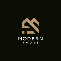 modern hus logotyp vektor med kreativ modern begrepp design