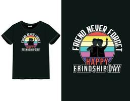 Freundschaft Tag T-Shirt Design vektor