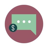 mobil bank pengar meddelande transaktion block stil ikon vektor