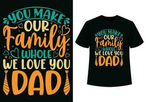 du göra vår familj roligt pappa dag t-shirt vektor