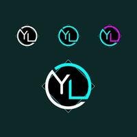 yl modisch Brief Logo Design mit Kreis vektor