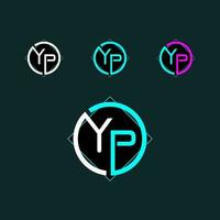 yp modisch Brief Logo Design mit Kreis vektor