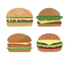 abstrakt Vektor Burger Pack Symbol Design Vorlage