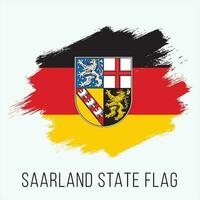 Deutschland Zustand Saarland Vektor Flagge Design Vorlage