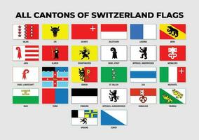 schweiz kartonger flaggor samling design mall vektor
