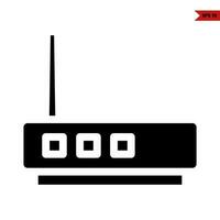 Router-Glyphe-Symbol vektor