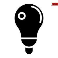 Lampe Idee Glyphe Symbol vektor