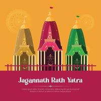 Jagannath Rath Yatra Banner-Vorlagen-Design vektor