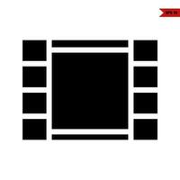 Film rollen Glyphe Symbol vektor