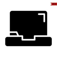 Laptop-Glyphe-Symbol vektor