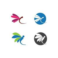 Libelle Logo Symbol Vektor Vorlage
