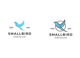 liten flygande fågel logotyp design mall. vektor