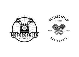 amerikan motorcykel klubb logotyp design vektor isolerat. redo tillverkad logotyp mall uppsättning vektor isolerat