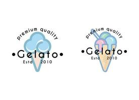 Premium-Logo für Eisgelato vektor