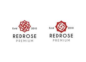 Rose Blume Logo Design Vektor