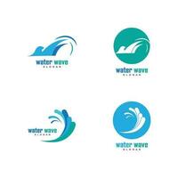 Wasserwellen-Logo-Vorlage vektor