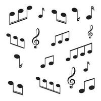 Symbolvektor für Musiknotizen vektor